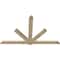 Ekena Millwork Kennewick Rough Sawn Timber Gable Bracket, Douglas Fir, 96"W x 60"H x 2"D x 6"F, 15/12 Pitch GBW096X60X0206KEN00RDF - alternate 2